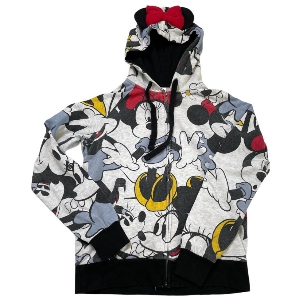 Disney Minnie print zip up hoodie sz Small